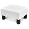 Gymax PU Leather Ottoman Rectangular Footrest Small Stool Black/Red/White